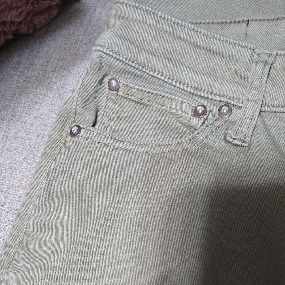 Express Men's Skinny Jeans in Olive - Picture 4 of 10
